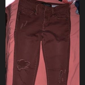 Ripped cropped jeggings